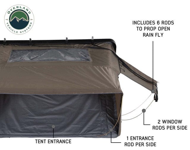 Overland Vehicle Systems Bushveld 4 Person Hard Shell Roof Top Tent